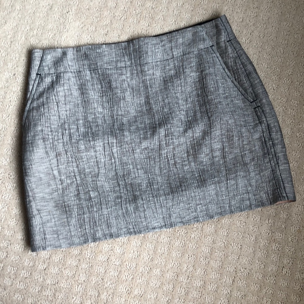 J Crew size 6. Black and white mini skirt